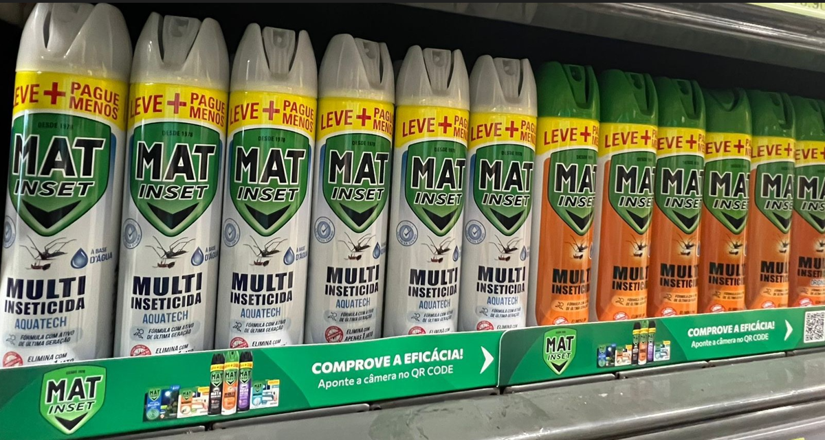 Inseticidas Mat Inset, execução no PDV