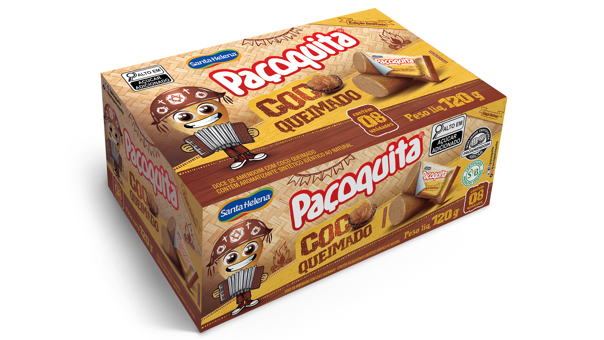 Paçoquita Coco Queimado