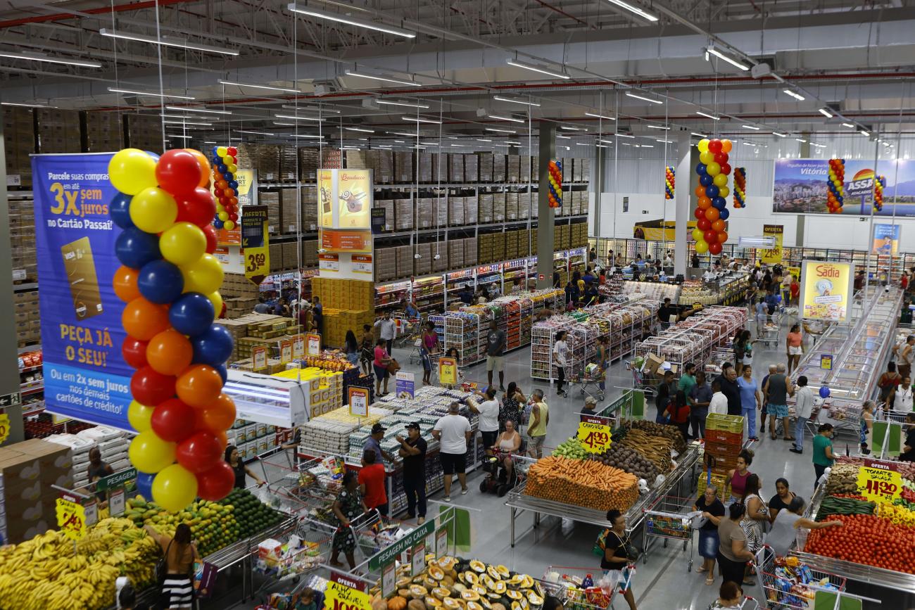 Loja Assaí durante inauguração