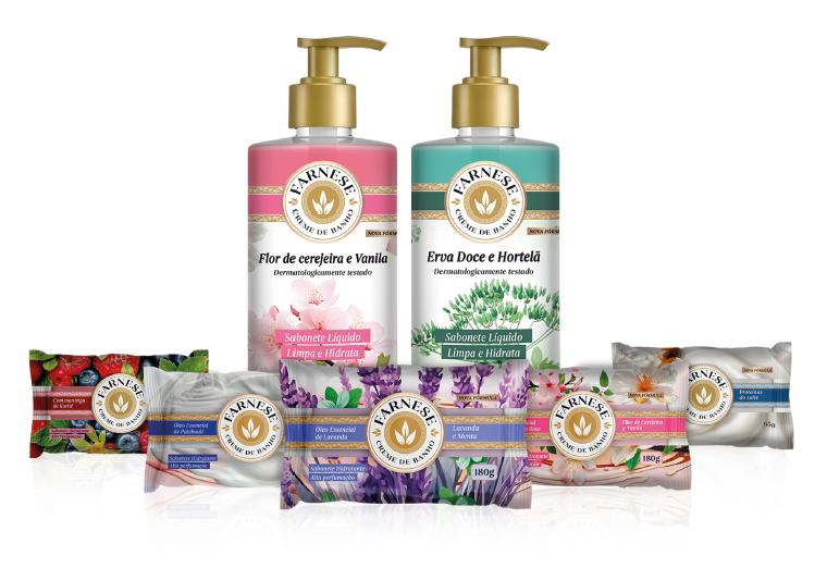 Linha de Sabonetes Farnese, da Sinter