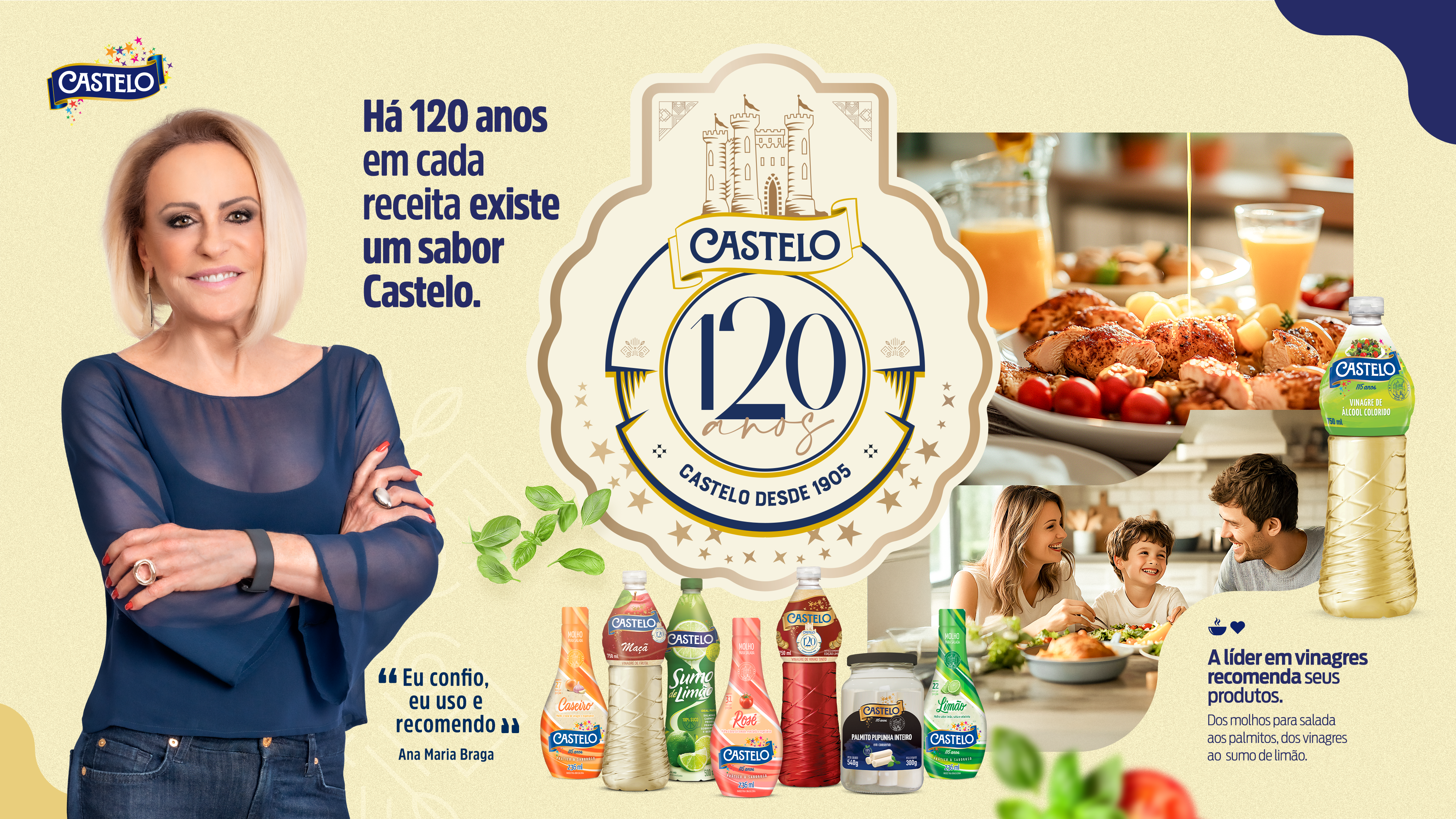 Campanha de 120 anos da Castelo com Ana Maria Braga