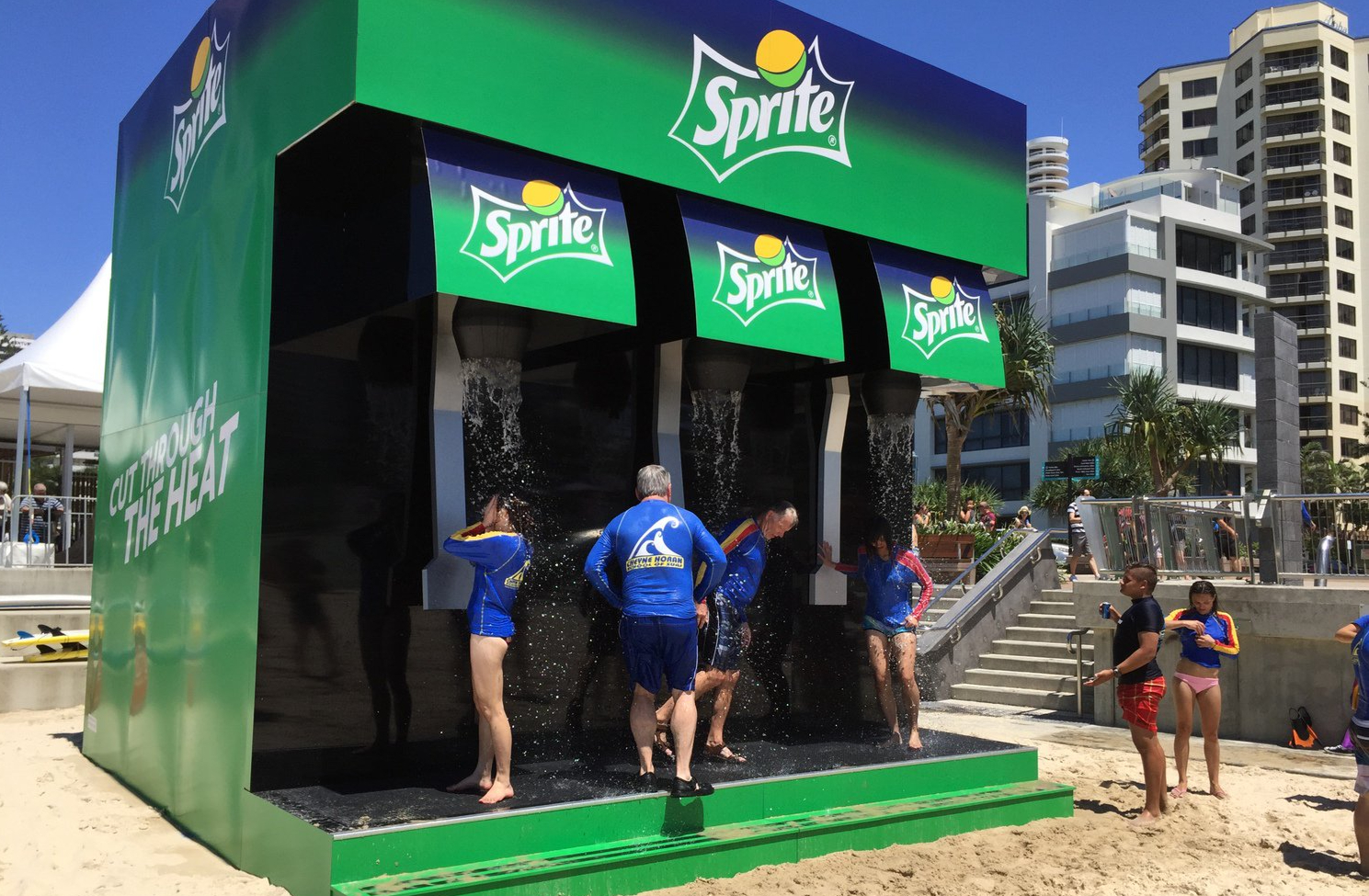 Sprite ação na praia
