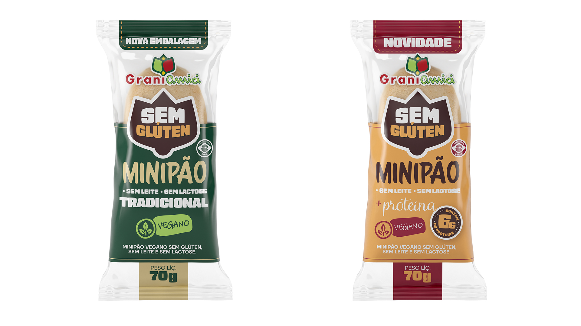 Minipão +Proteína da Grani Amici