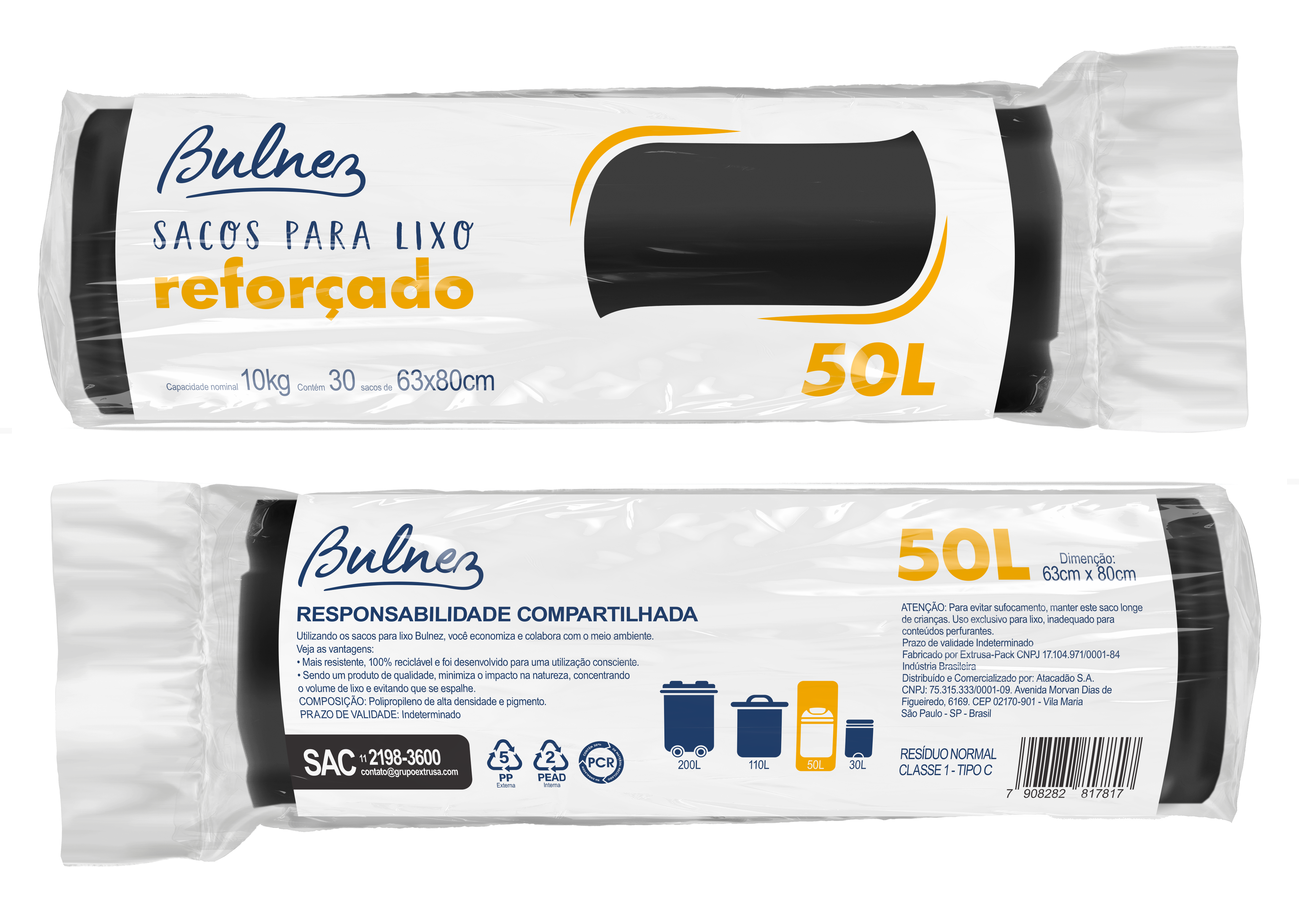 Sacos para lixo da marca própria Bulnez