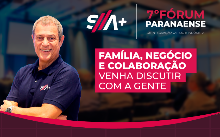 Sergio Alvim em uma banner do 7º Fórum Paranaense