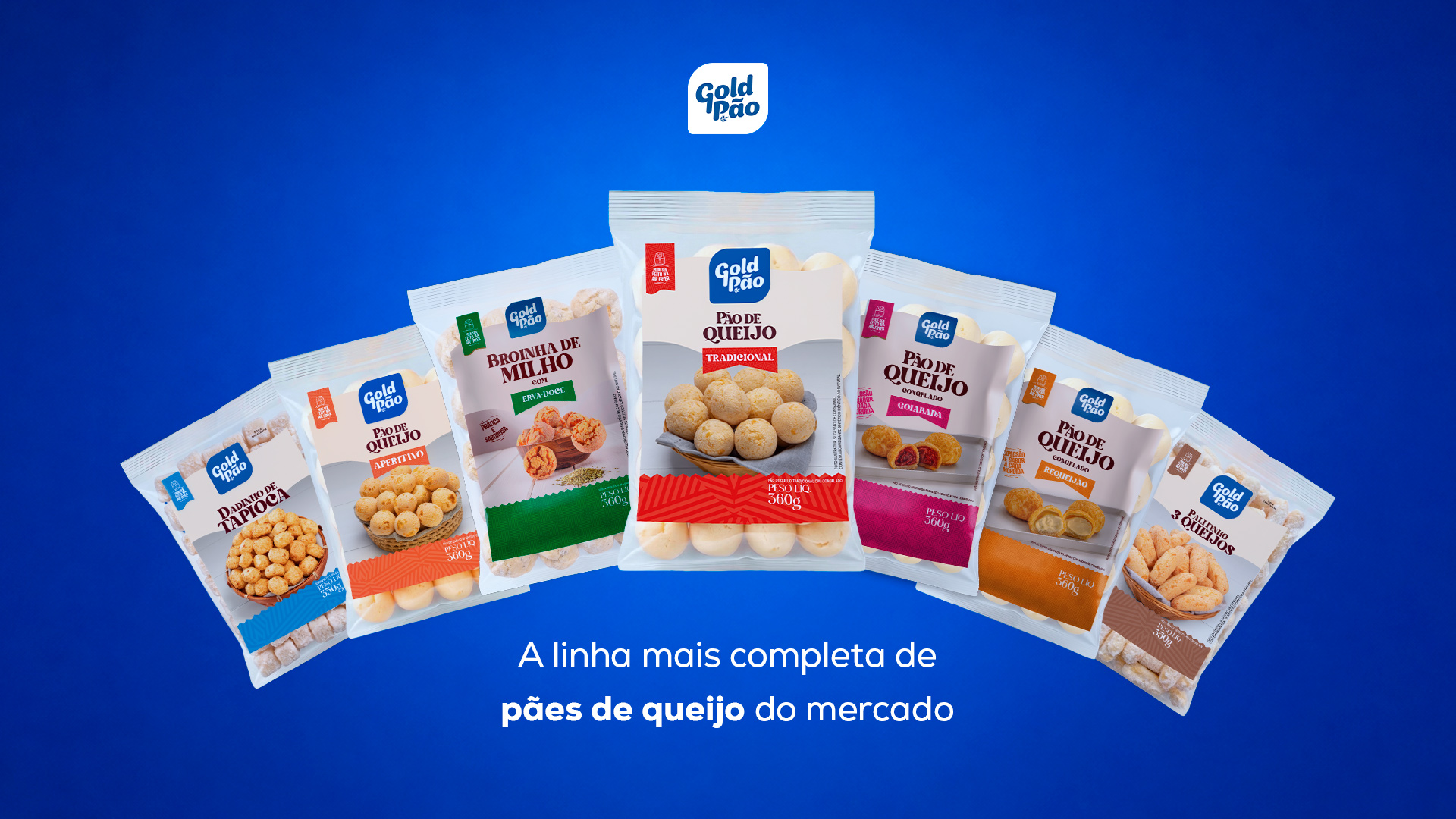 Pães de queijo congelados da Gold Pão