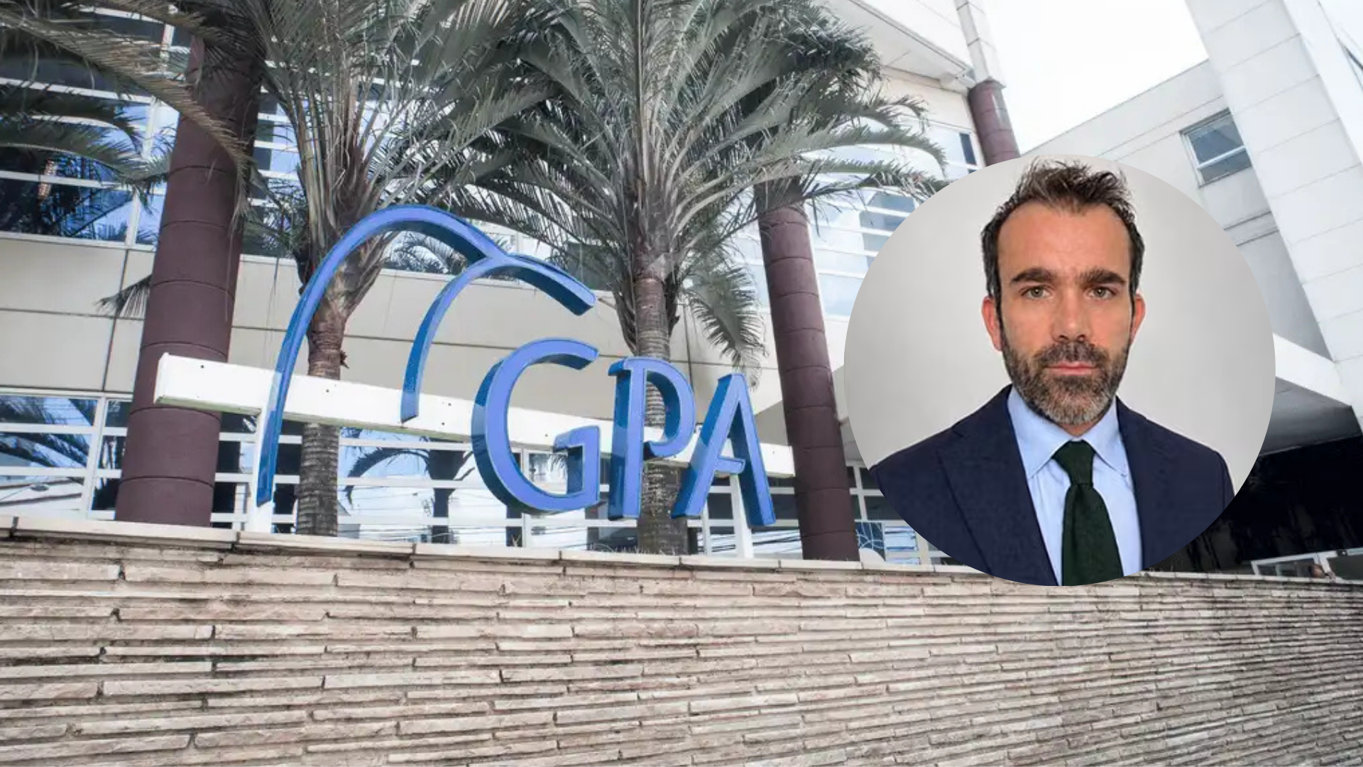 Sede do GPA com uma foto ao lado do novo conselheiro
