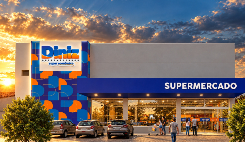 Fachada Diniz Supermercado Ilustrativo