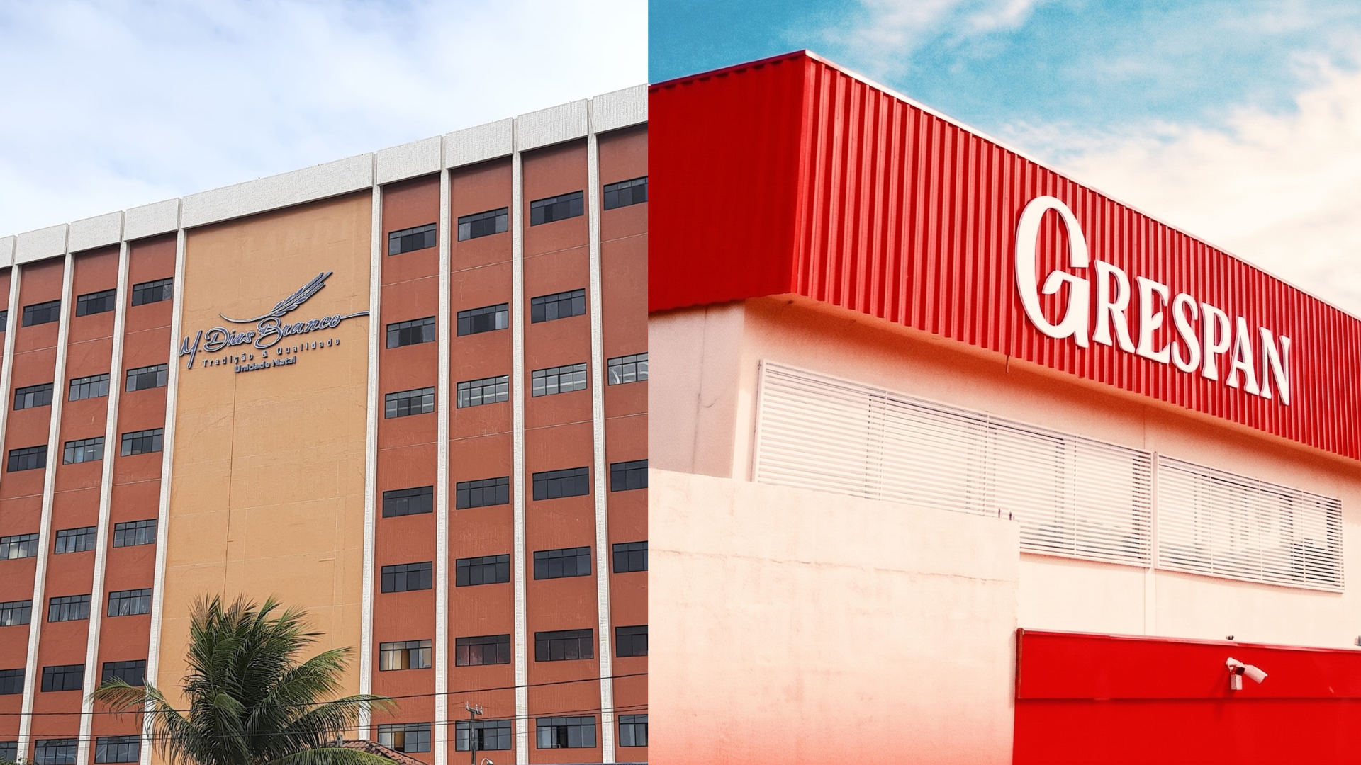 Fachada da sede da M. Dias e fábrica da Grespan