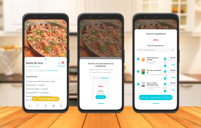 Mambo e DeliRec fazem parceria para venda de ingredientes de receita direto do app
